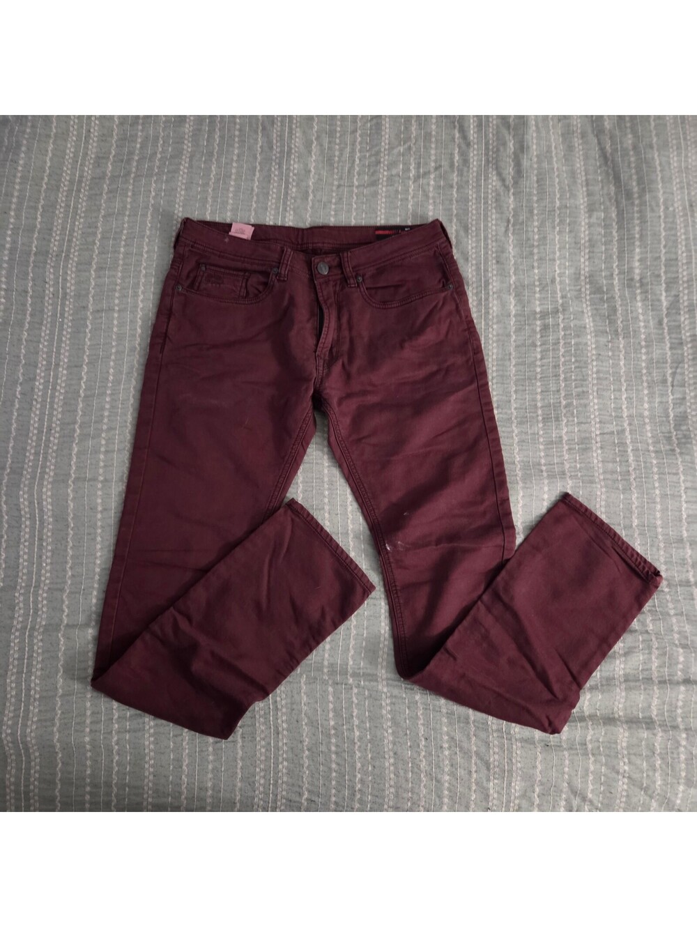 Buffalo David Bitton Ash X slim burgundy jeans W31 L34